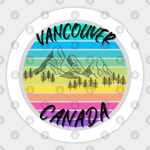 Travel Vancouver Canada Mountains Sticker by Aspectartworks